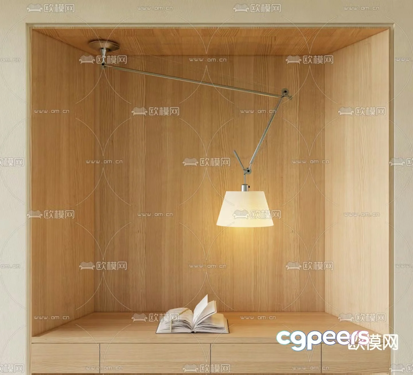 Modern chandelier reading lamp bedside lamp 3d model