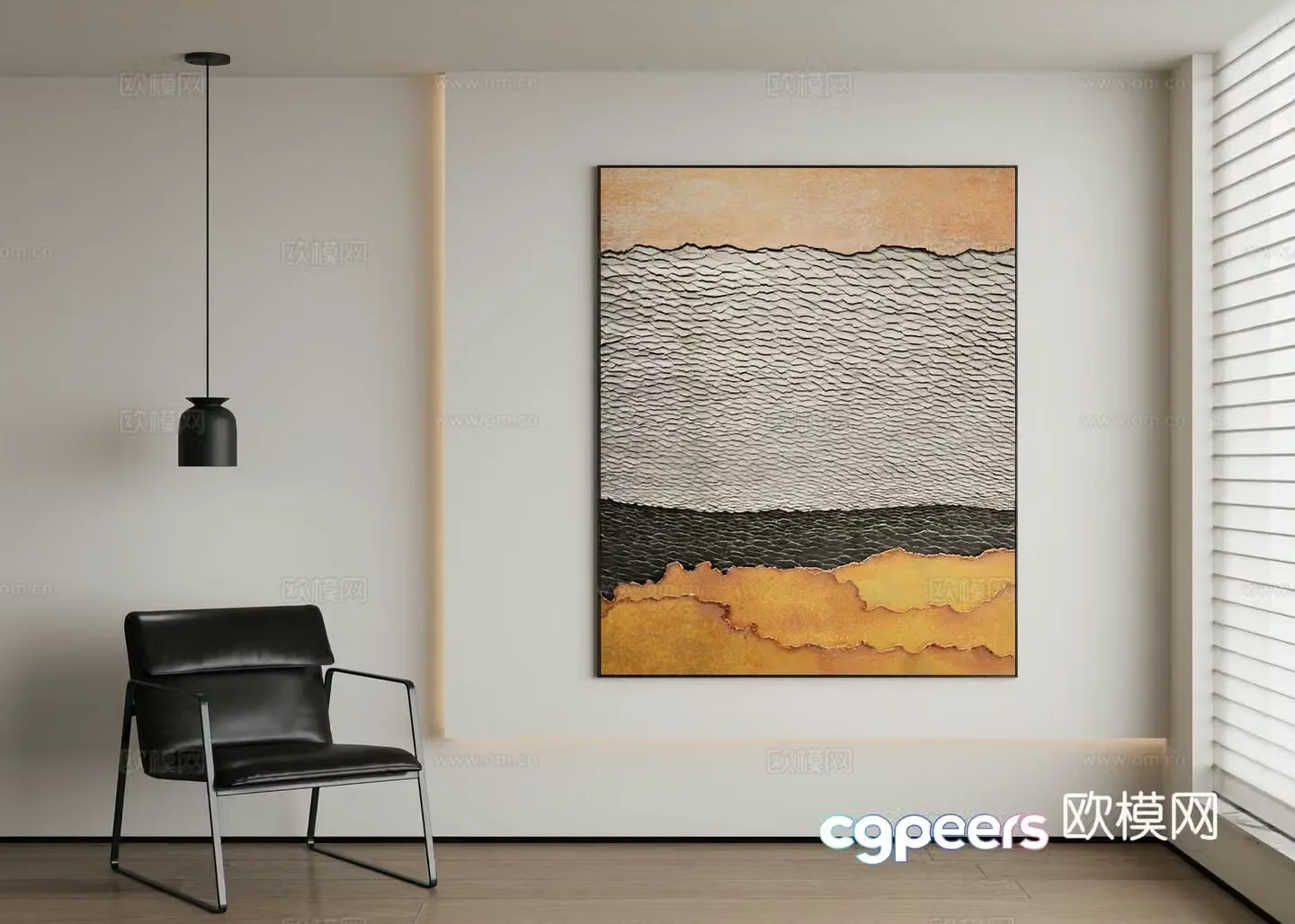 Modern decorative painting 3d model