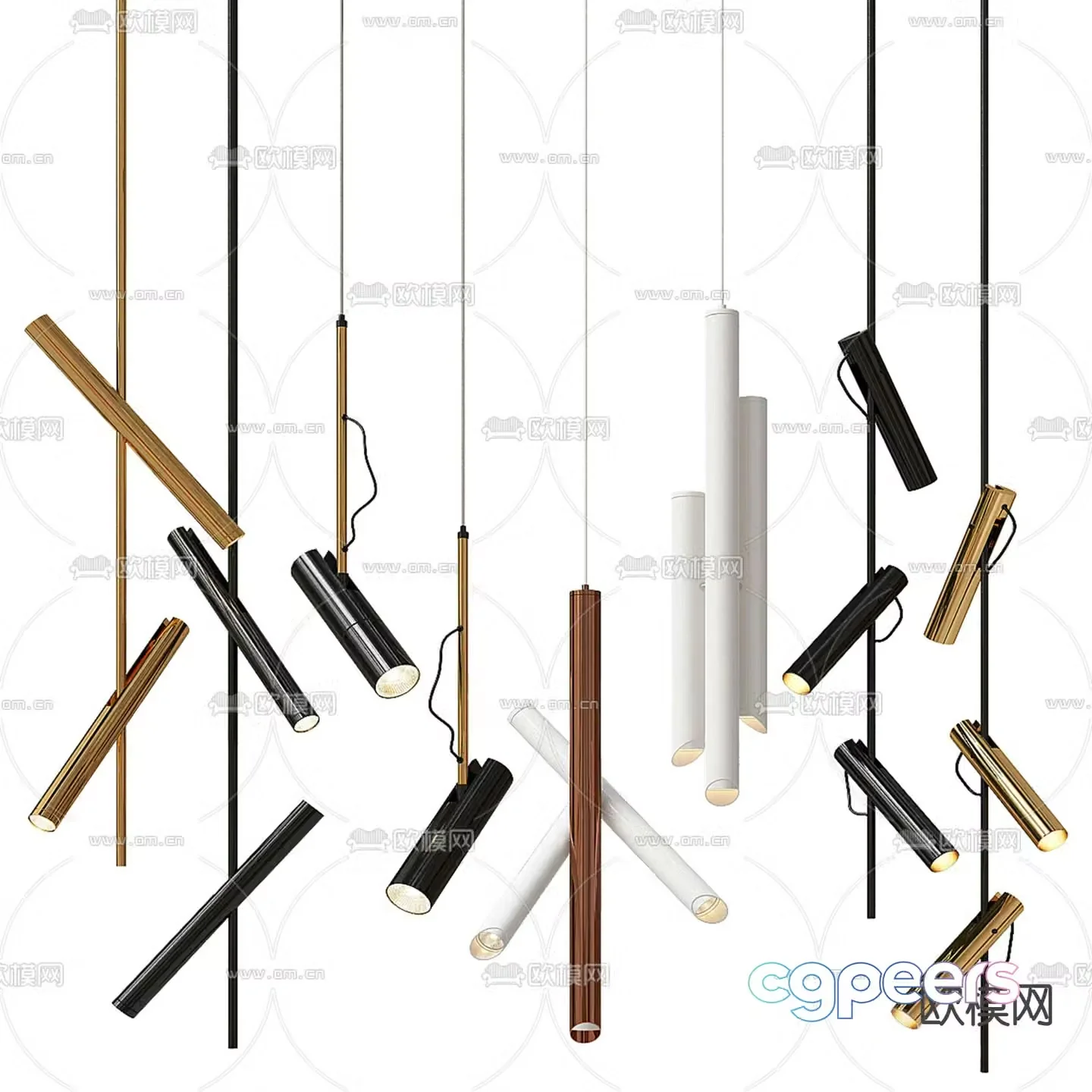 Creative chandelier Bedside chandelier 3d model