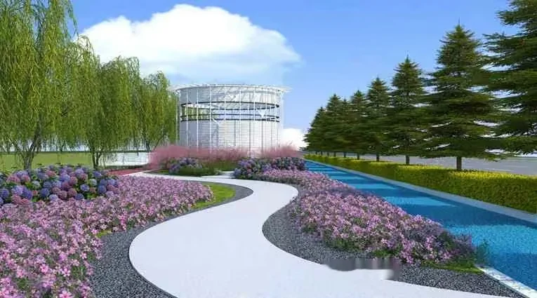 A Serene Garden Scene With A Winding Path Featuring A Variety Of Plants And 3D Model – 9043 – VRAY Render