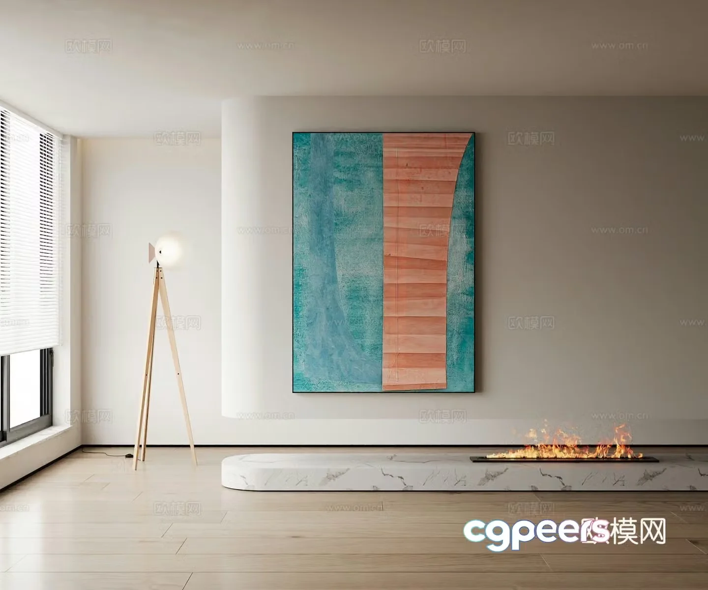 Modern decorative painting 3d model