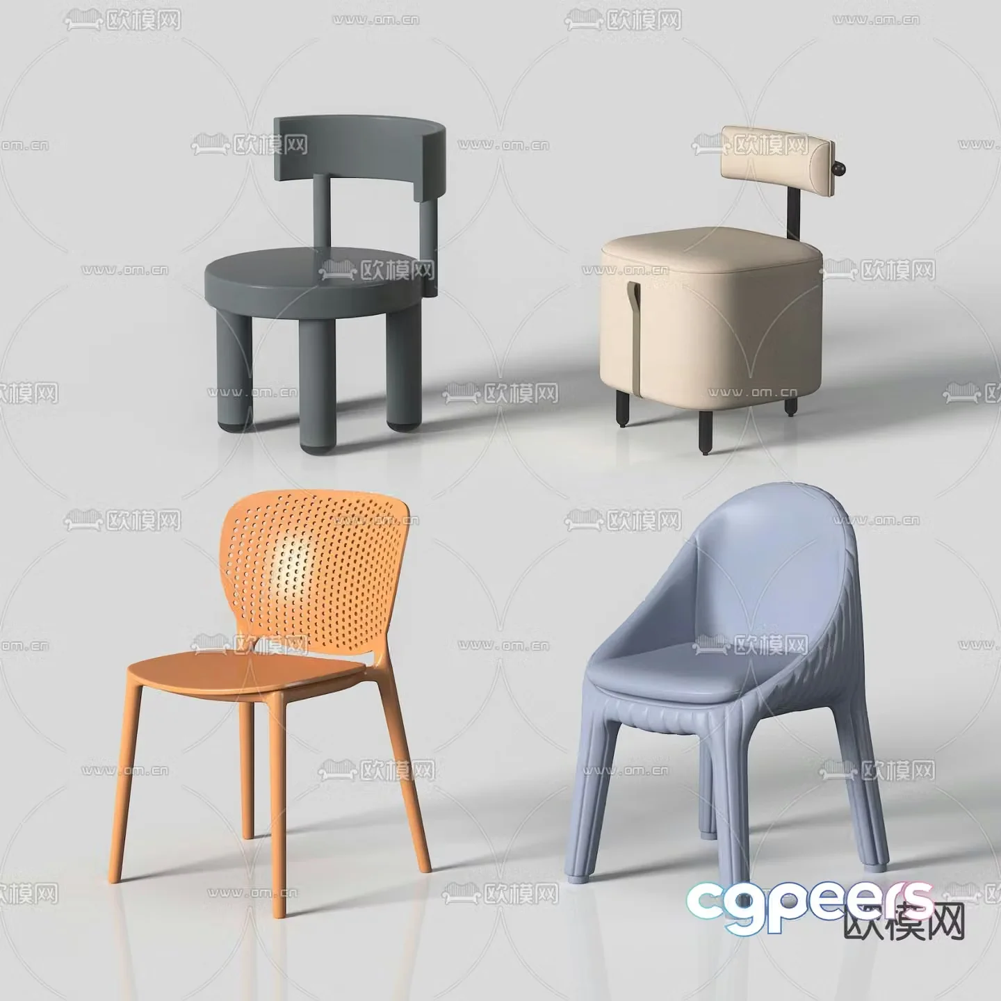 Modern child seat 3d model