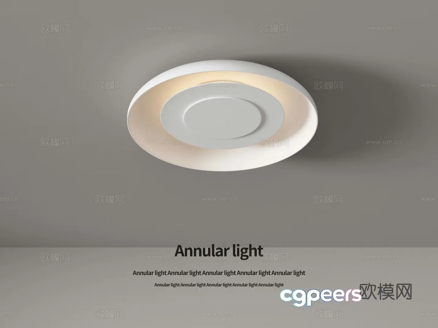 Cream style ceiling lamp round lamp 3d model
