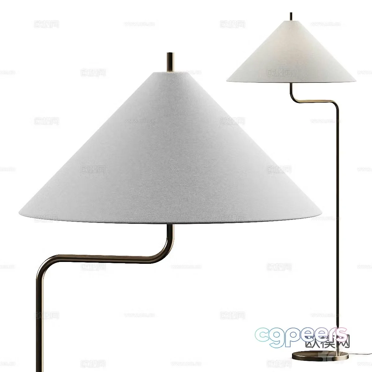 New Chinese style floor lamp 3D model