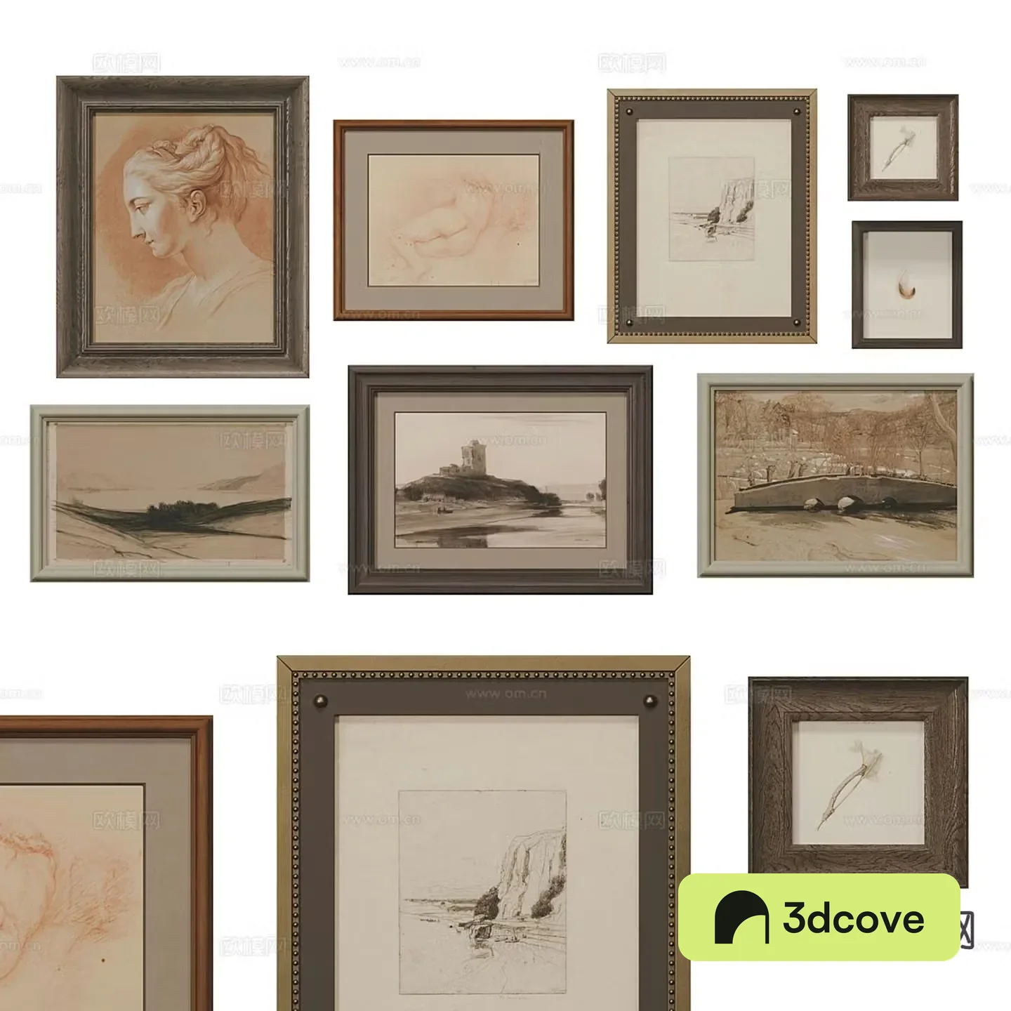 American oil painting landscape painting art hanging
