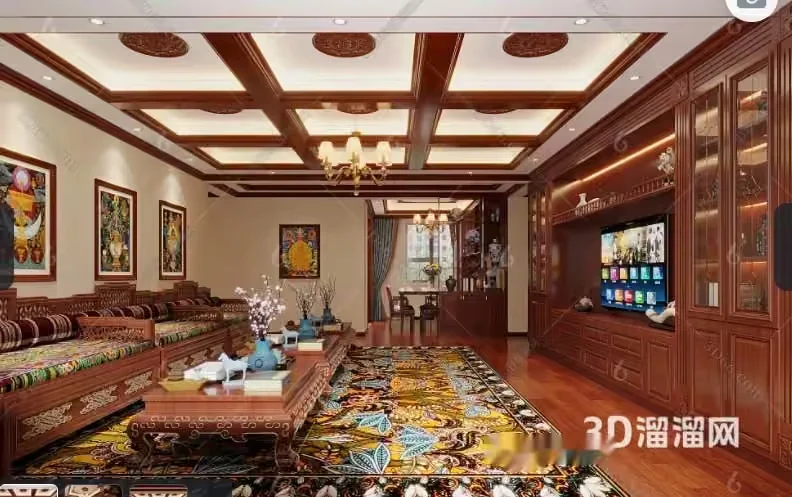 Modern Living Room 3D Model – 4476 – VRAY Render