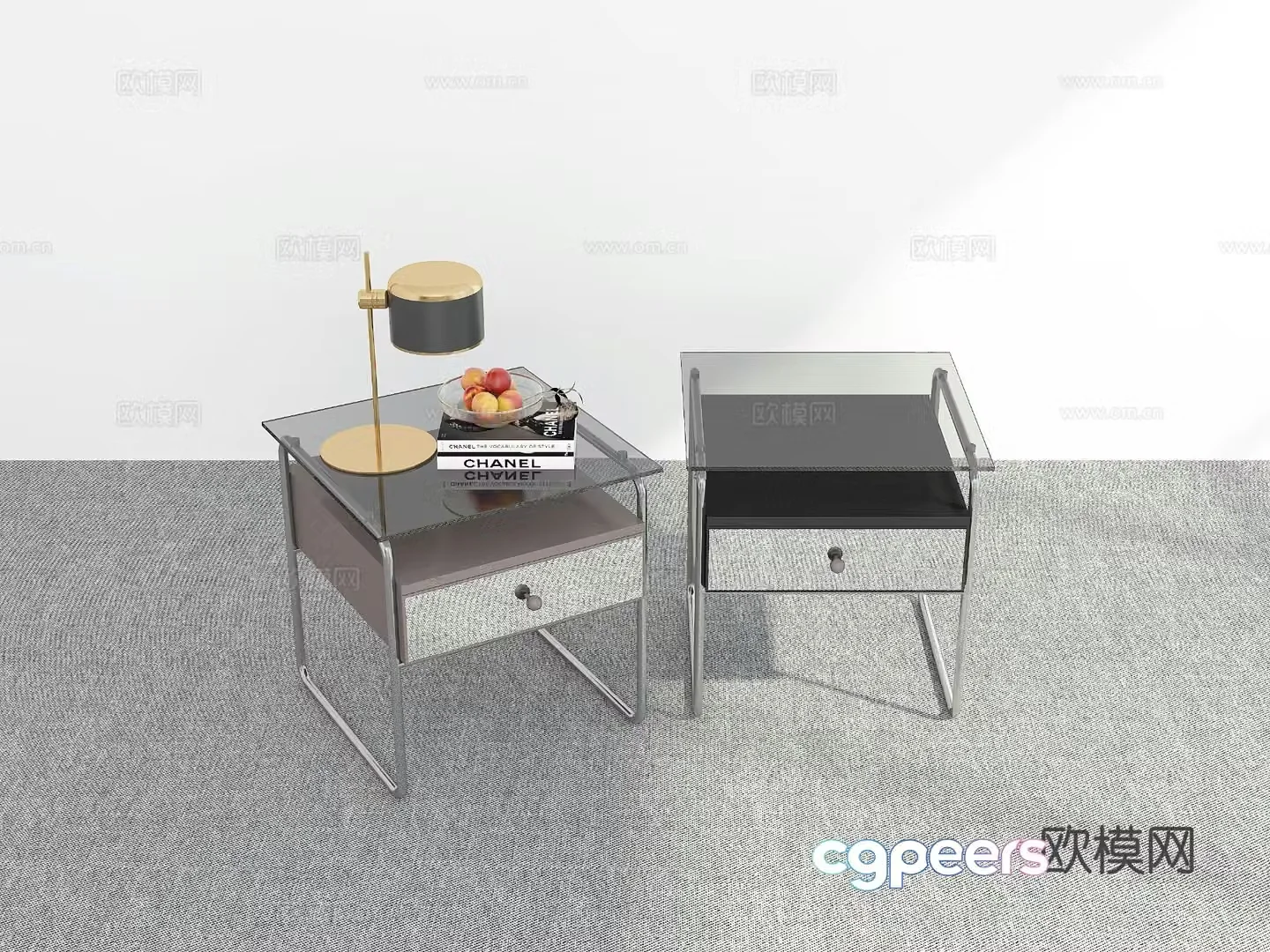 Modern bedside table 3d model