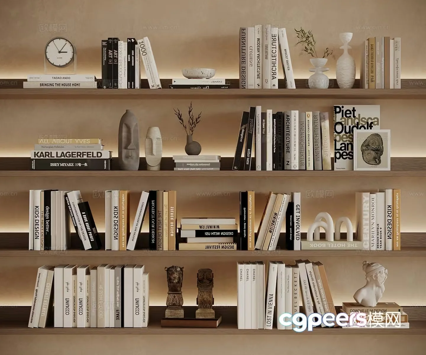 Books Books Picture Albums Magazine Newspapers Jewelry Ornaments Combination 3D Model