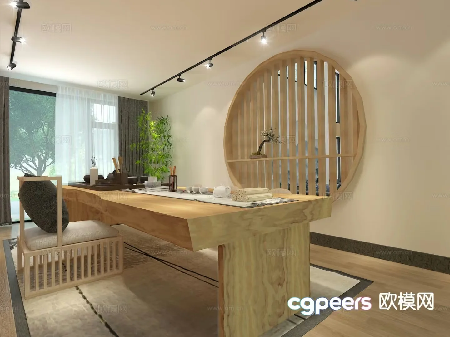 New Chinese tea room 3d model