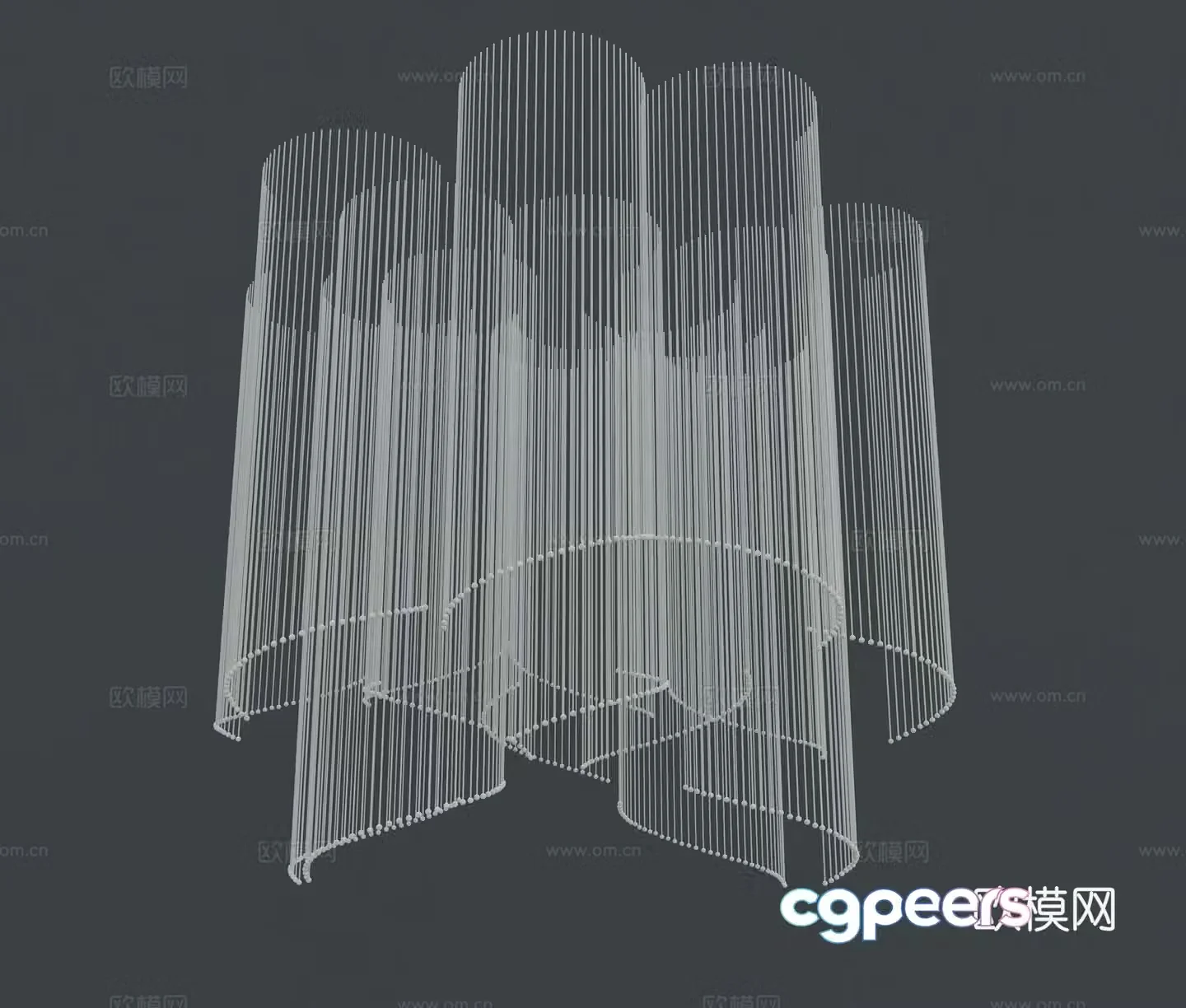 Modern chandelier 3d model