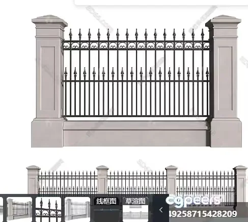 The Main Subject Is A Fence With A Gate And It Is Made Of 3D Model – 1396 – CORONA Render