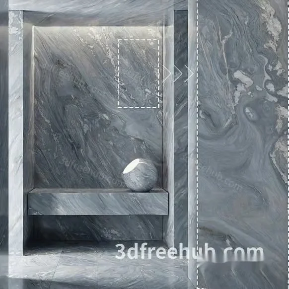 A 3D Rendering Of A Grey Marble Room 3D Model – 21313 – VRAY Render