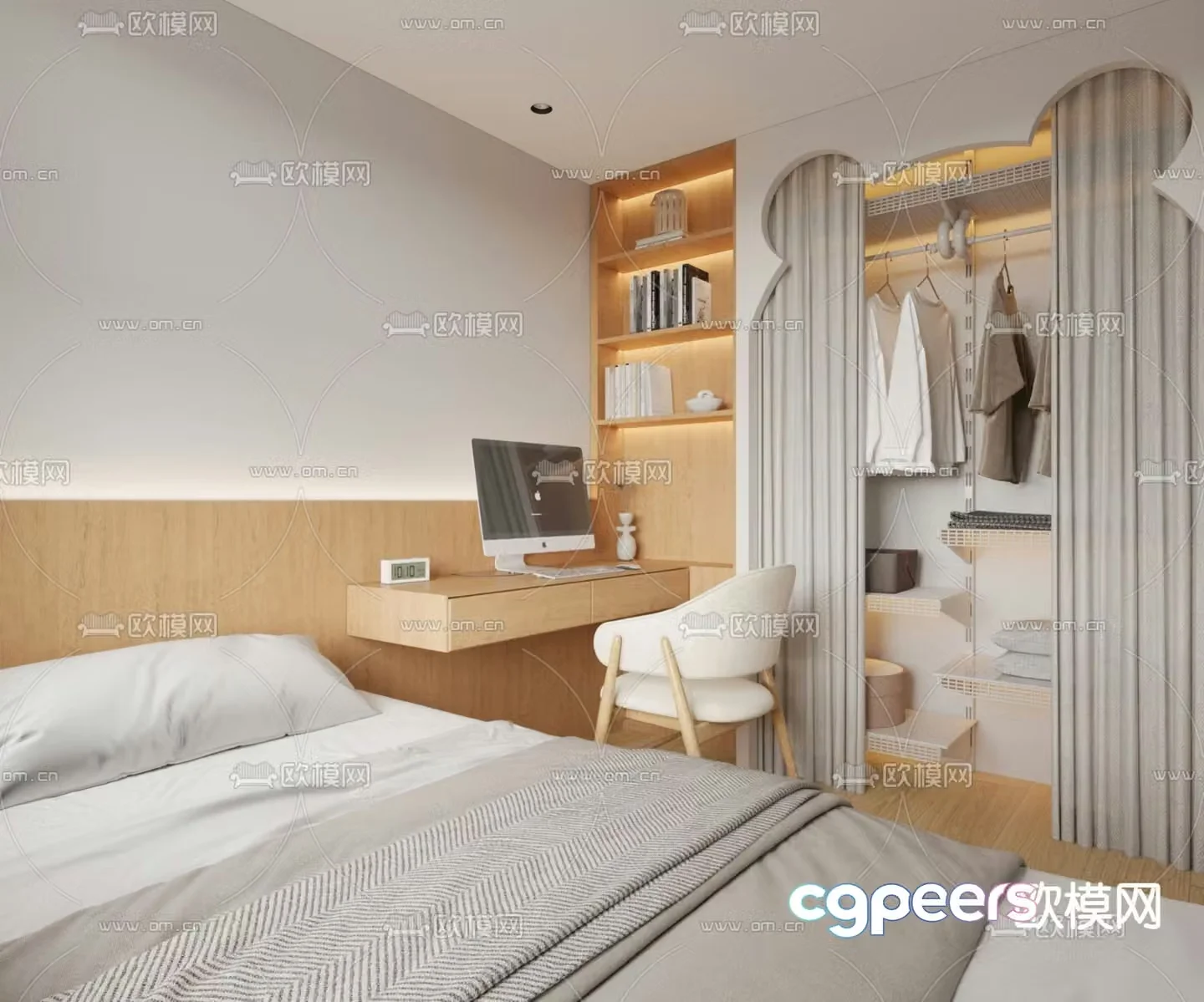 Children’s wardrobe storage cabinet 3d model