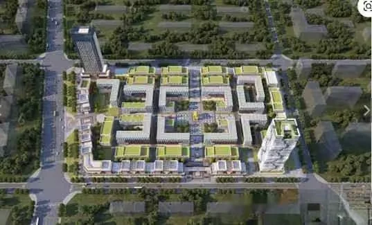 Aerial View Of A Large Building 3D Model – 2107 – VRAY Render