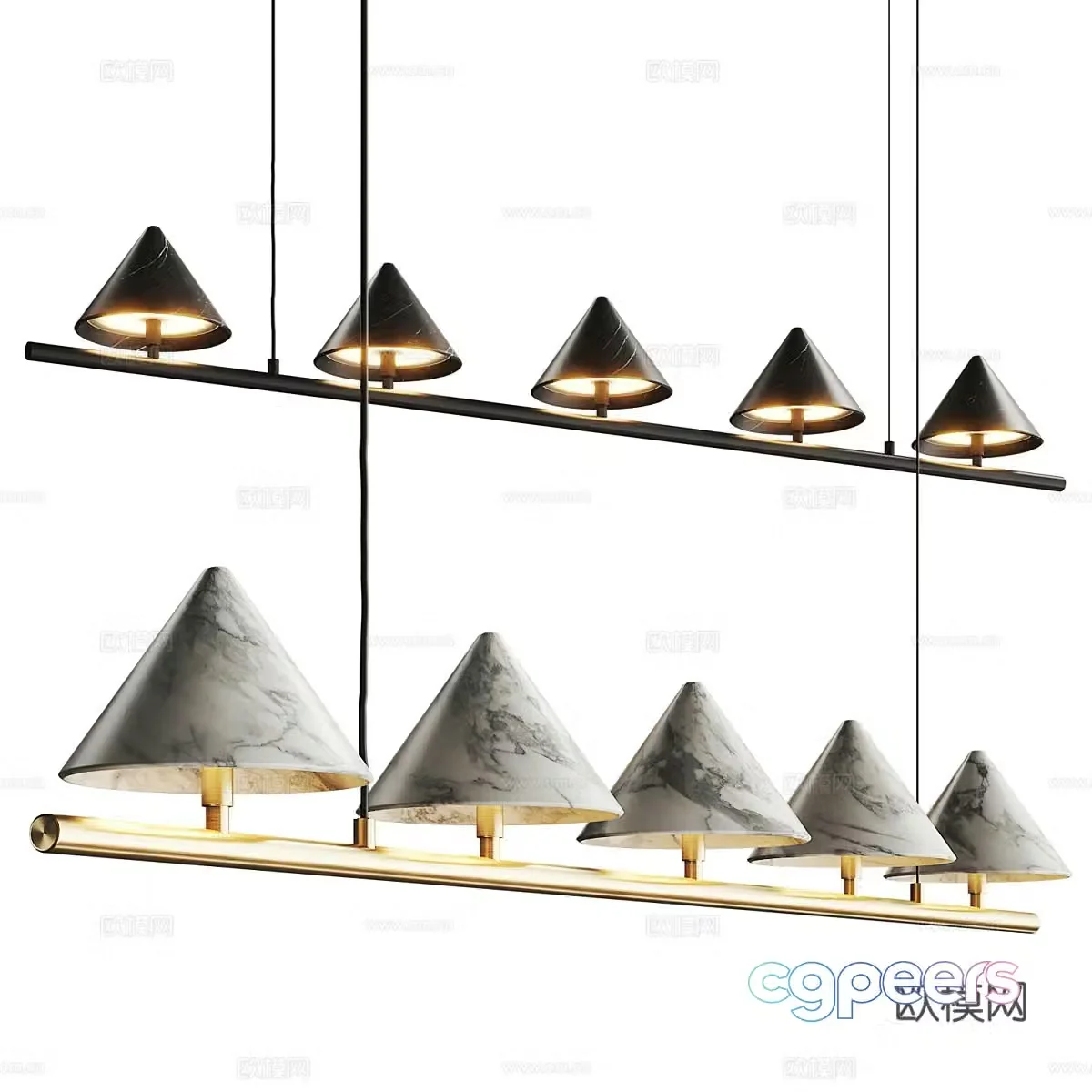 New Chinese light luxury Aromas del Campo Anza chandelier 3D model