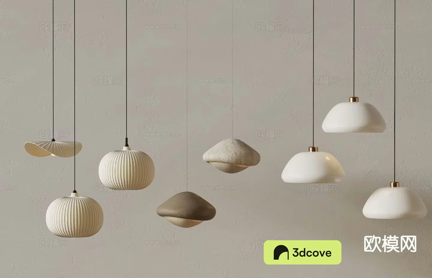 Wabi-sabi style small chandelier mushroom chandelier
