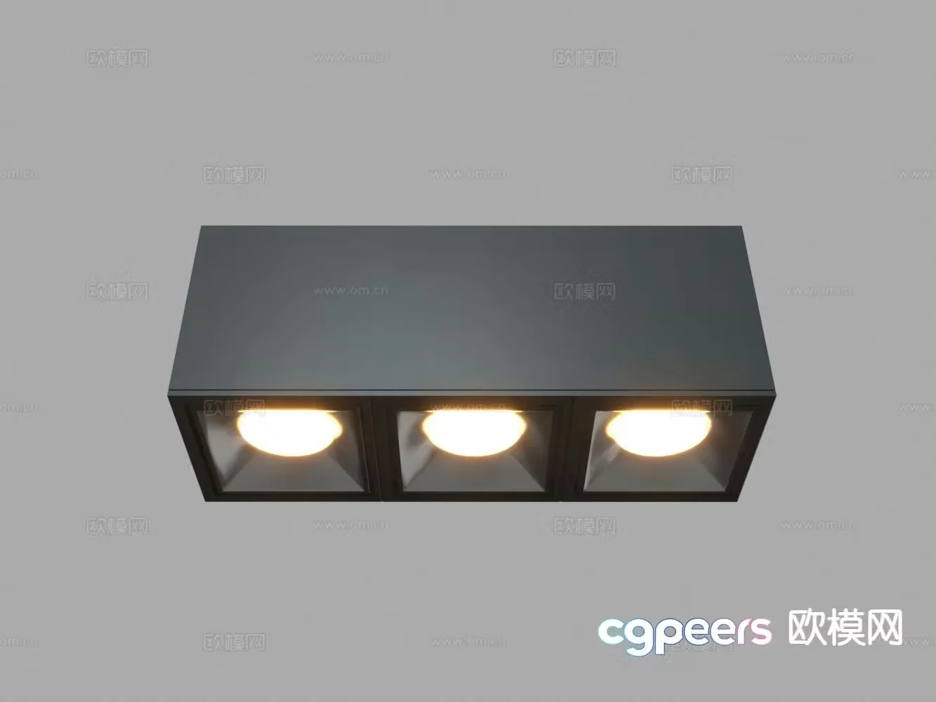 Modern downlight spotlight ceiling square light 3d model