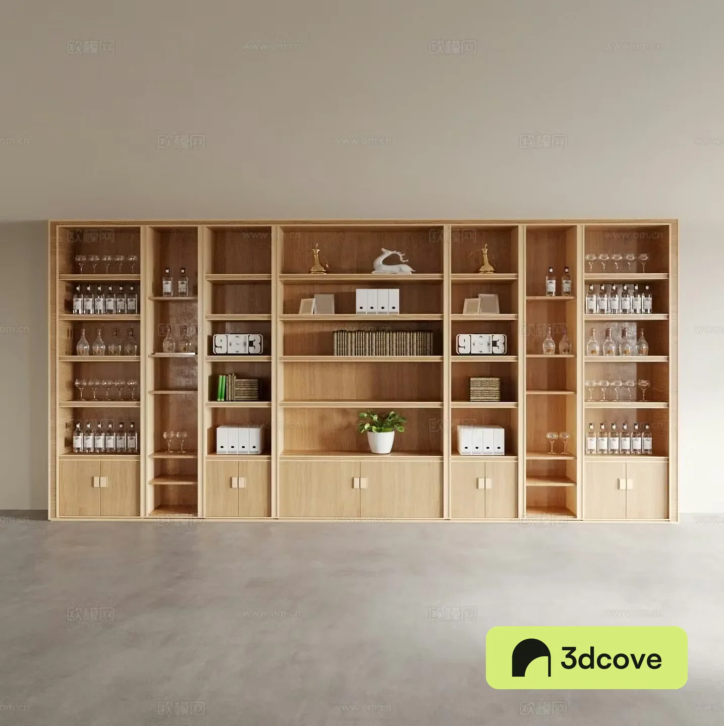 New Chinese style wine cabinet bookcase