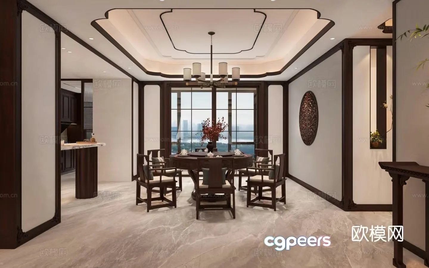 Chinese restaurant 3d model