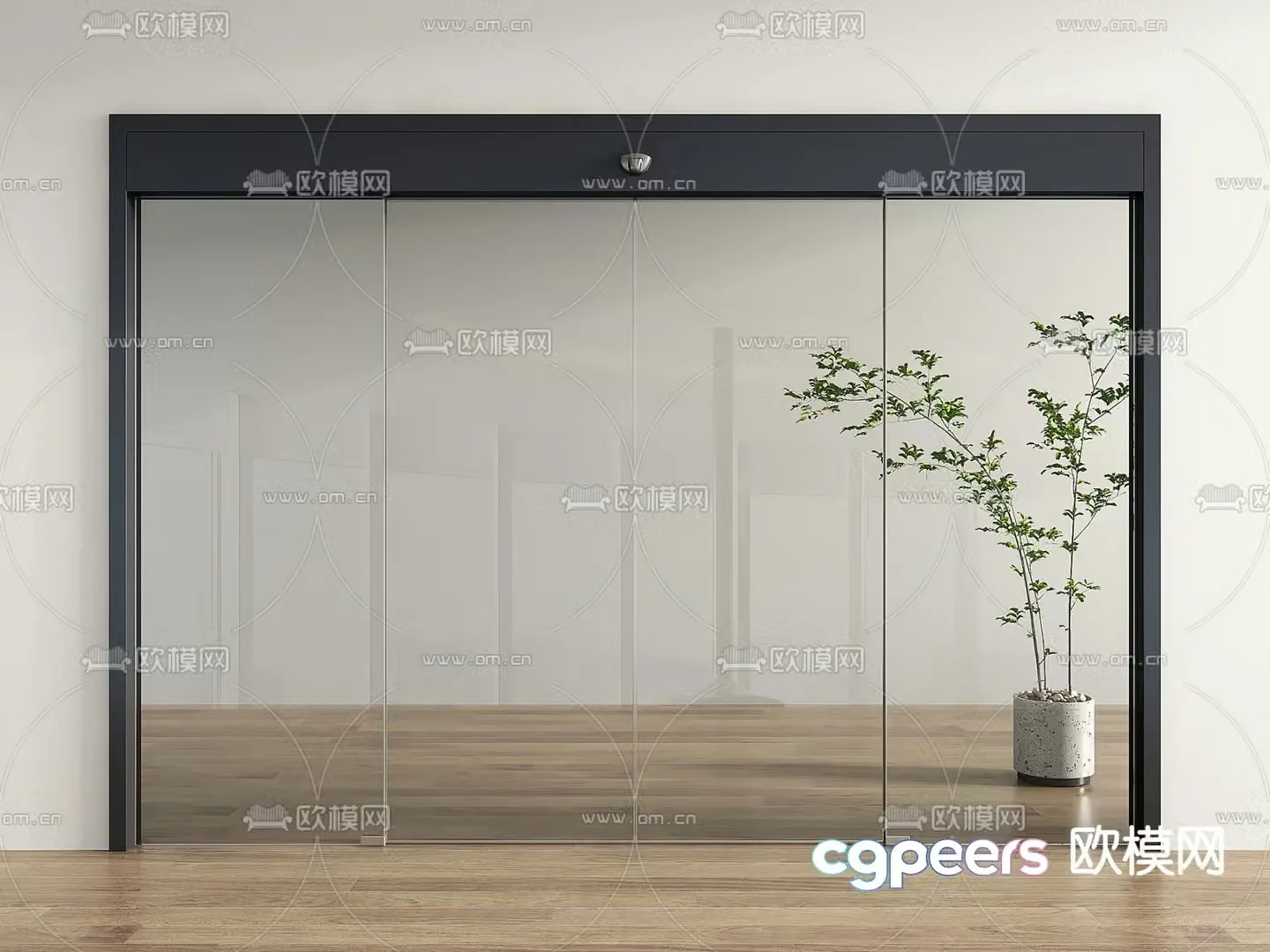 electric door sensor door electric sensor door electric sliding door 3d model