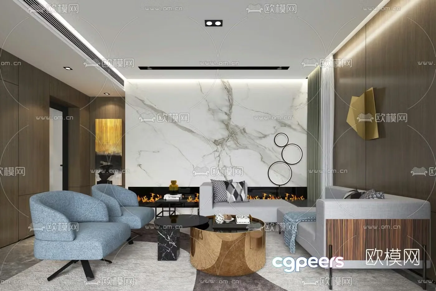DDC design modern fabric corner sofa combination 3d model