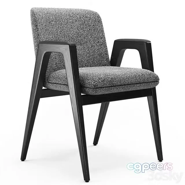3ds Max Free – Armchair Minotti Lance Argento