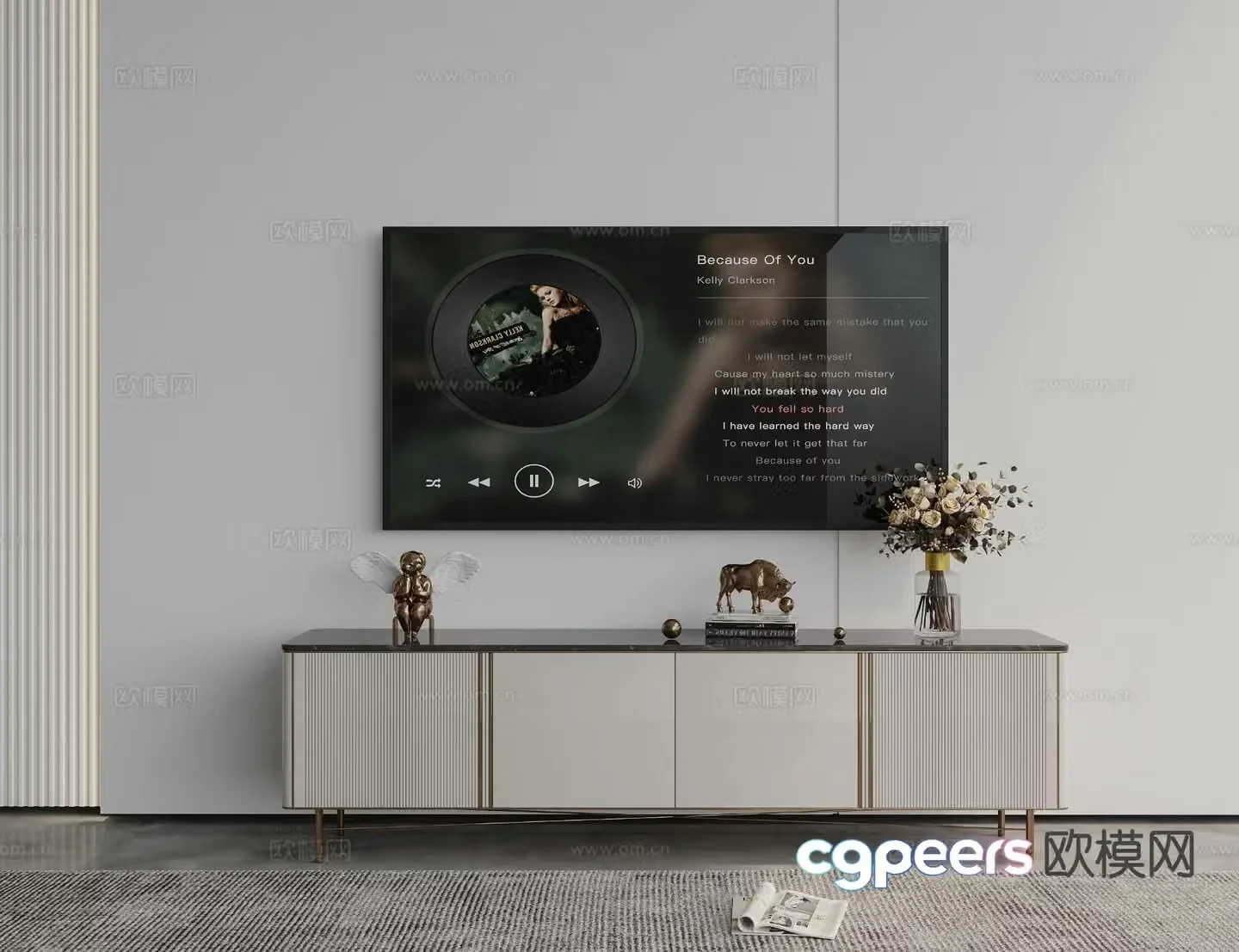 Modern TV cabinet 3d model