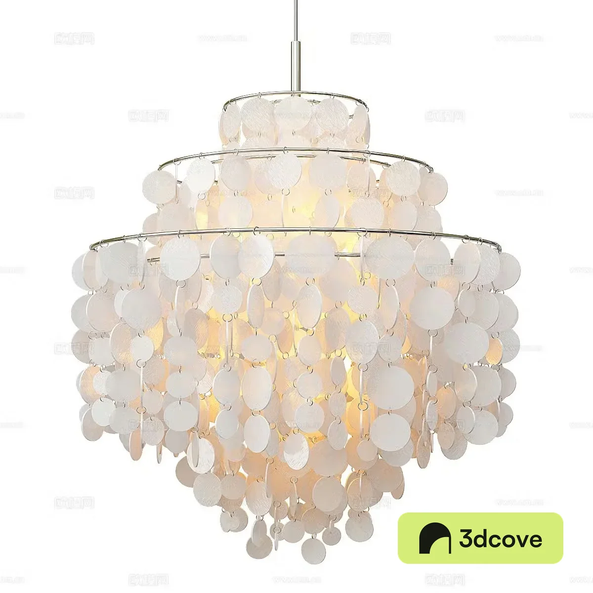 Circular Capiz Chandelier