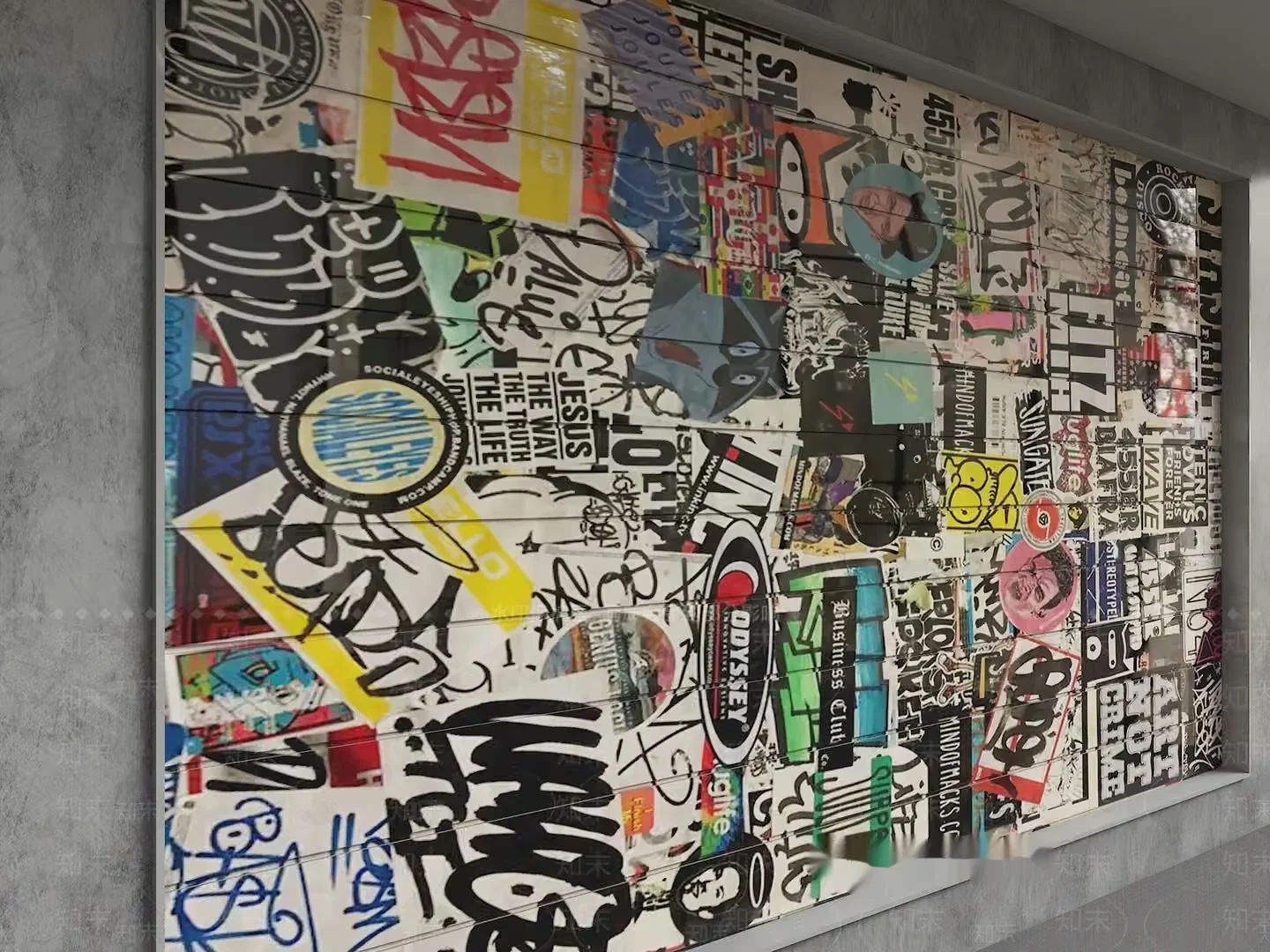 Graffiti Wall 3D Model – 5487 – VRAY Render