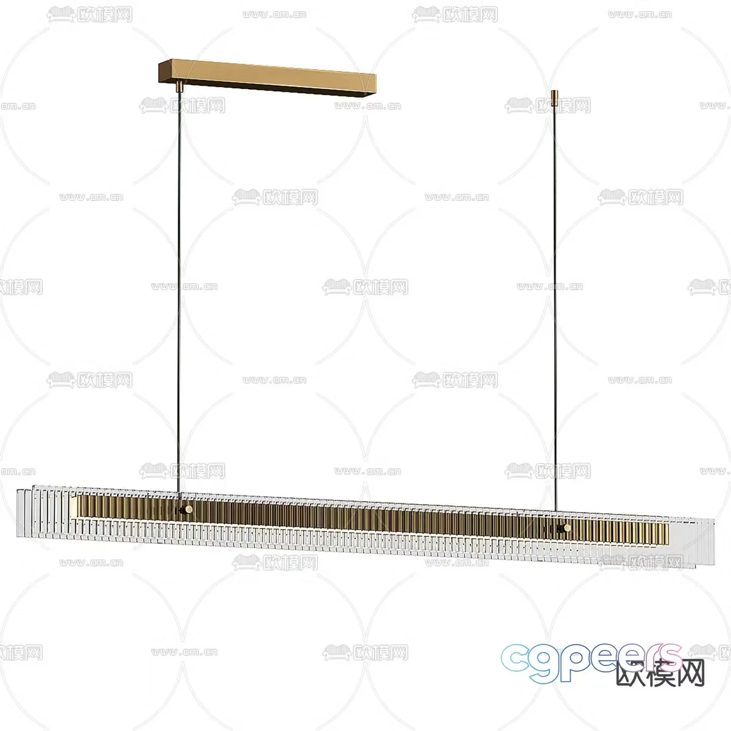 Light luxury chandeliers glass chandeliers 3D model
