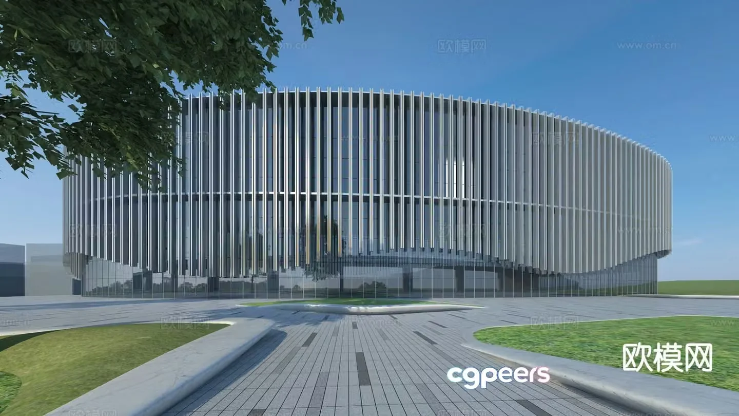 3D model of exhibition hall appearance
