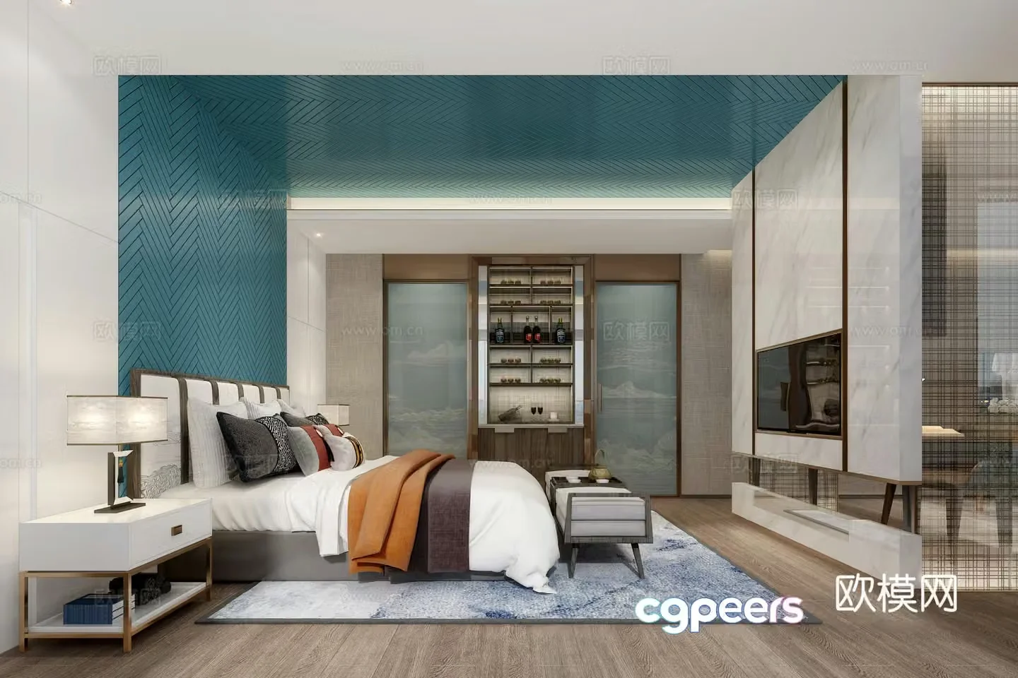 Modern bedroom 3d model