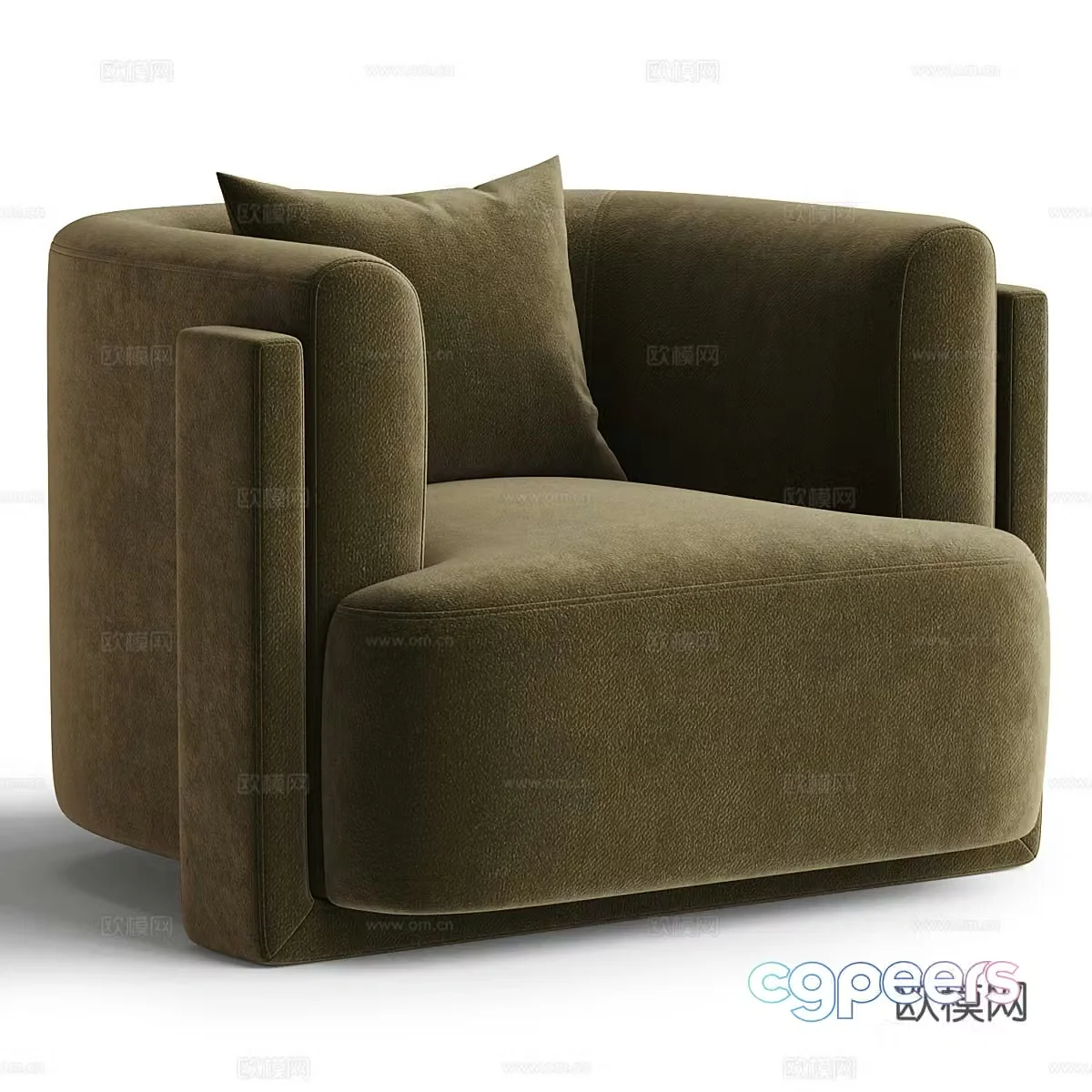 Modern fabric casual sofa 3d model