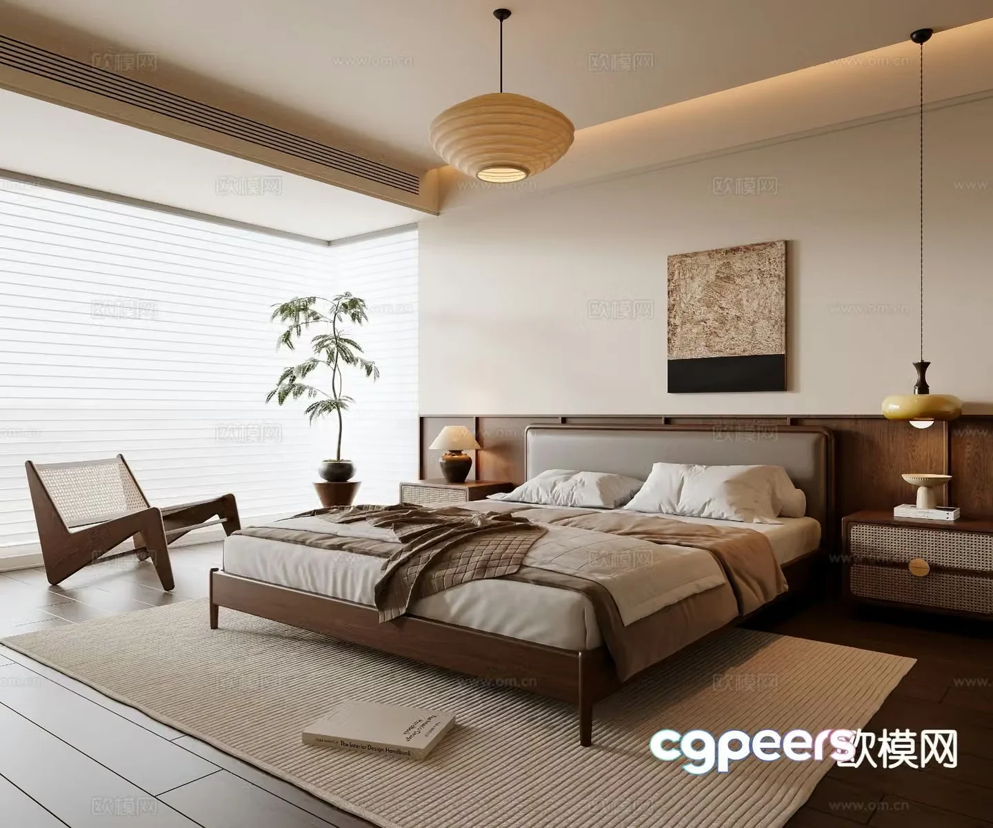 Wabi Sabi bedroom master bedroom 3d model