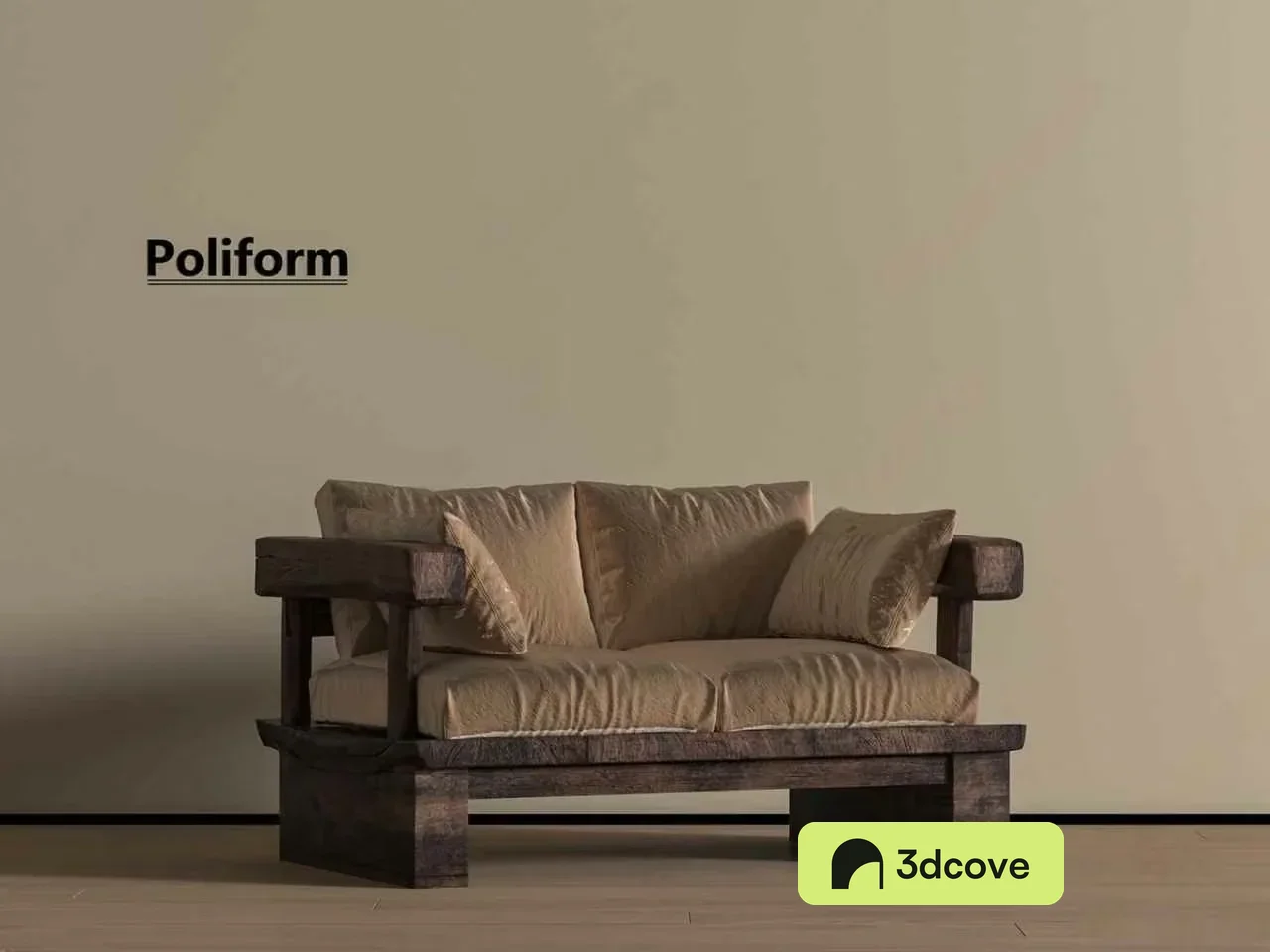 A Wooden Couch