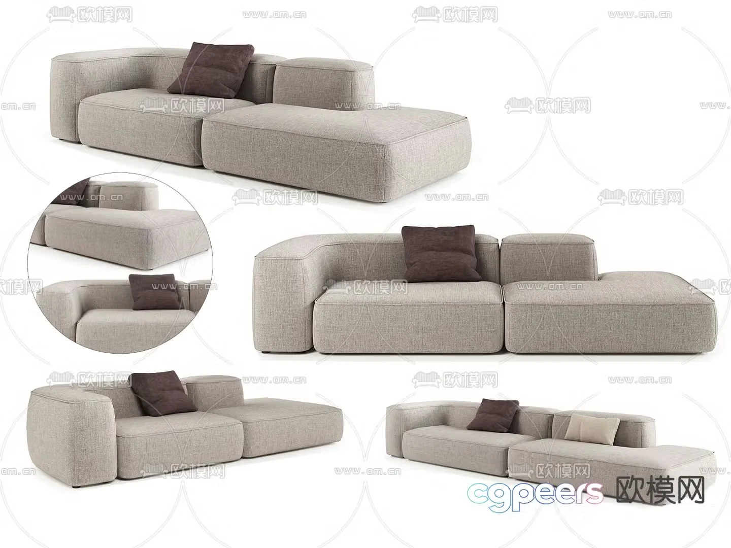 Nordic loveseat 3d model