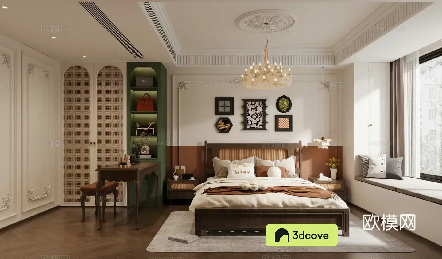 Medium-old bedroom 3d model