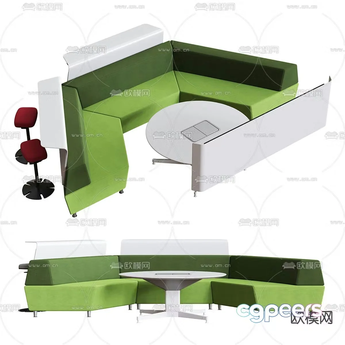 Office sofa public sofa lobby sofa 3d model