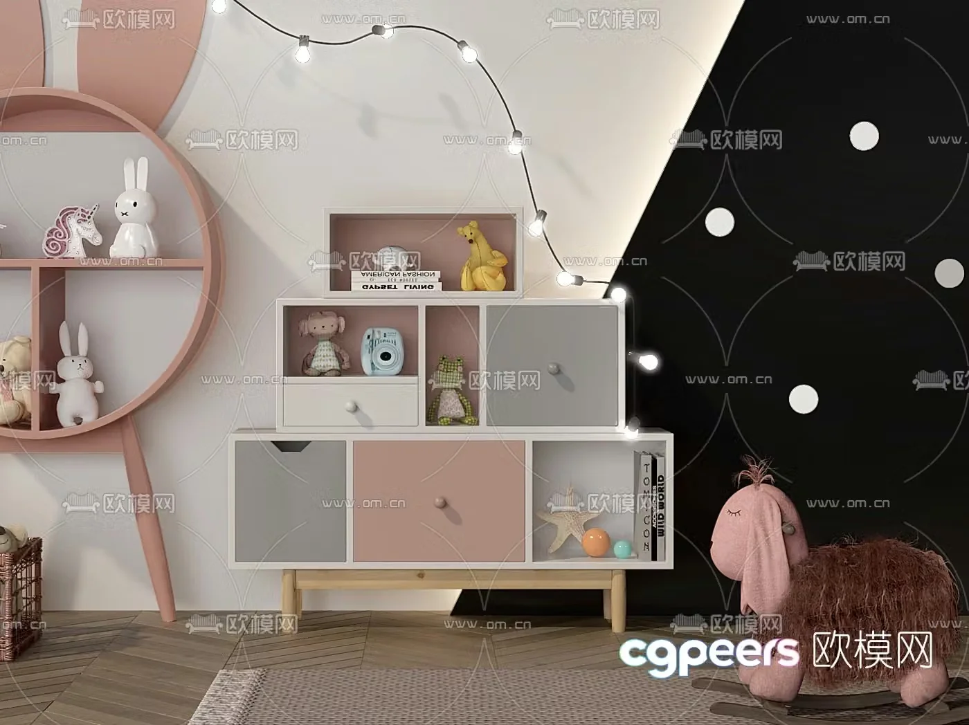 Modern children’s decorative cabinet toys 3d model