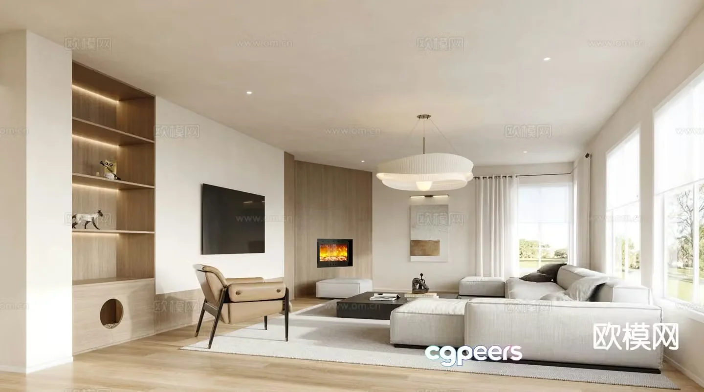 Modern living room 3d model