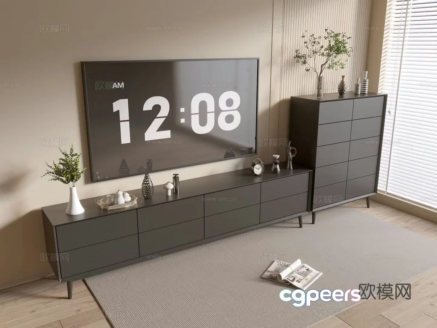 Modern TV cabinet 3d model