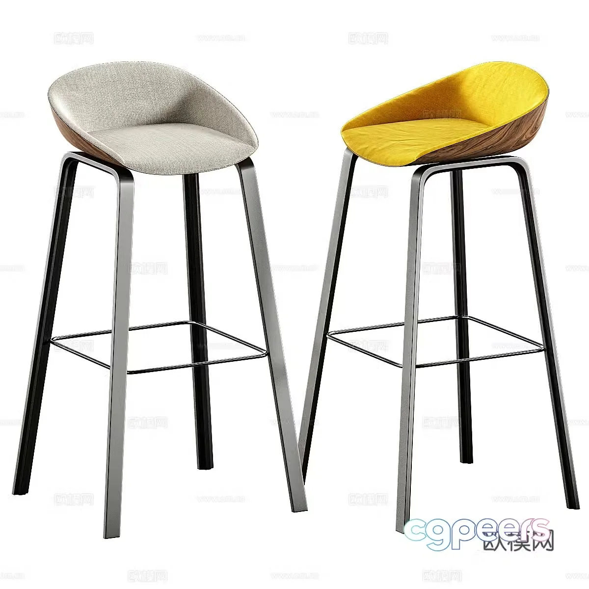 Modern Italian bar chair 3d model