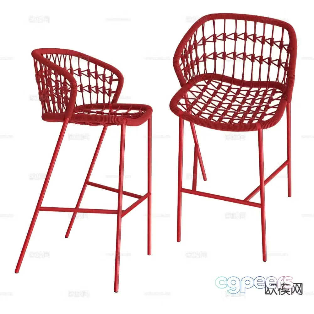 Castil Italian bar stool high stool bar chair 3d model
