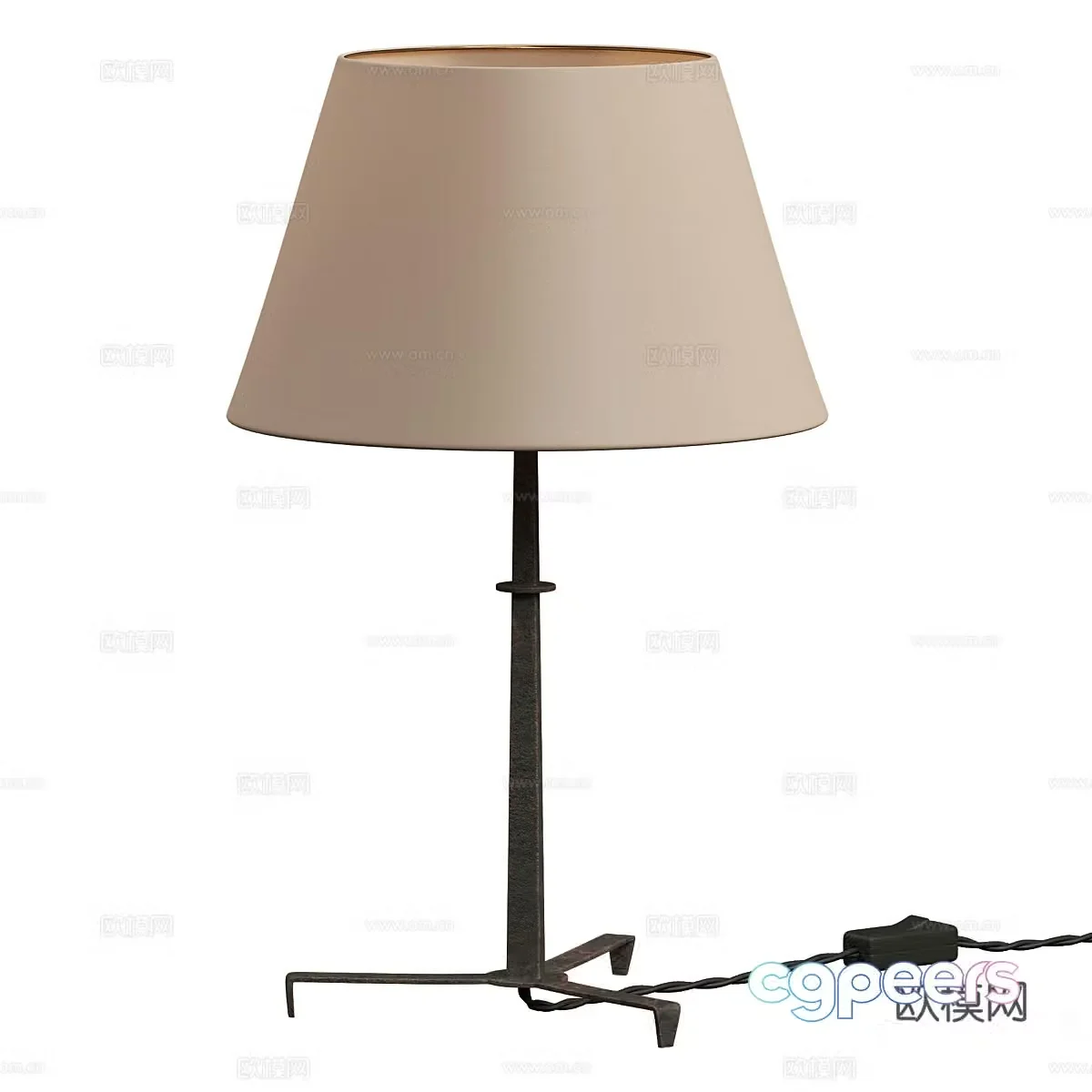 New Chinese Jean-Michel Frank desk lamp 3D model