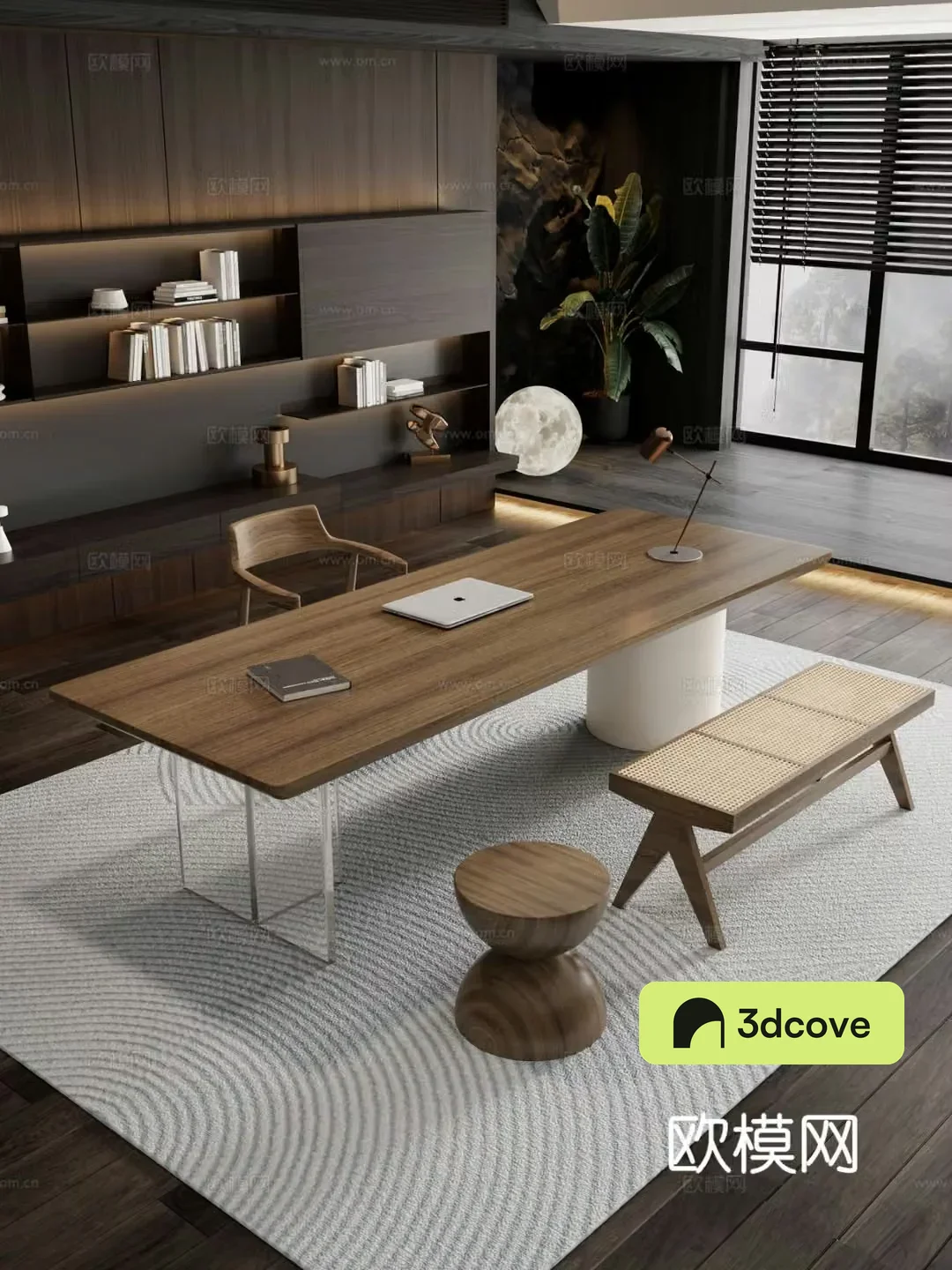 Italian large table tea table and chair combination tea table desk office desk