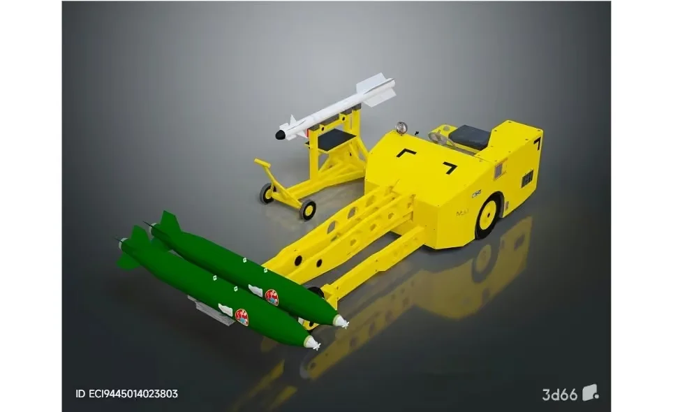 Yellow And Green Military Vehicles 3D Model – 5929 – VRAY Render