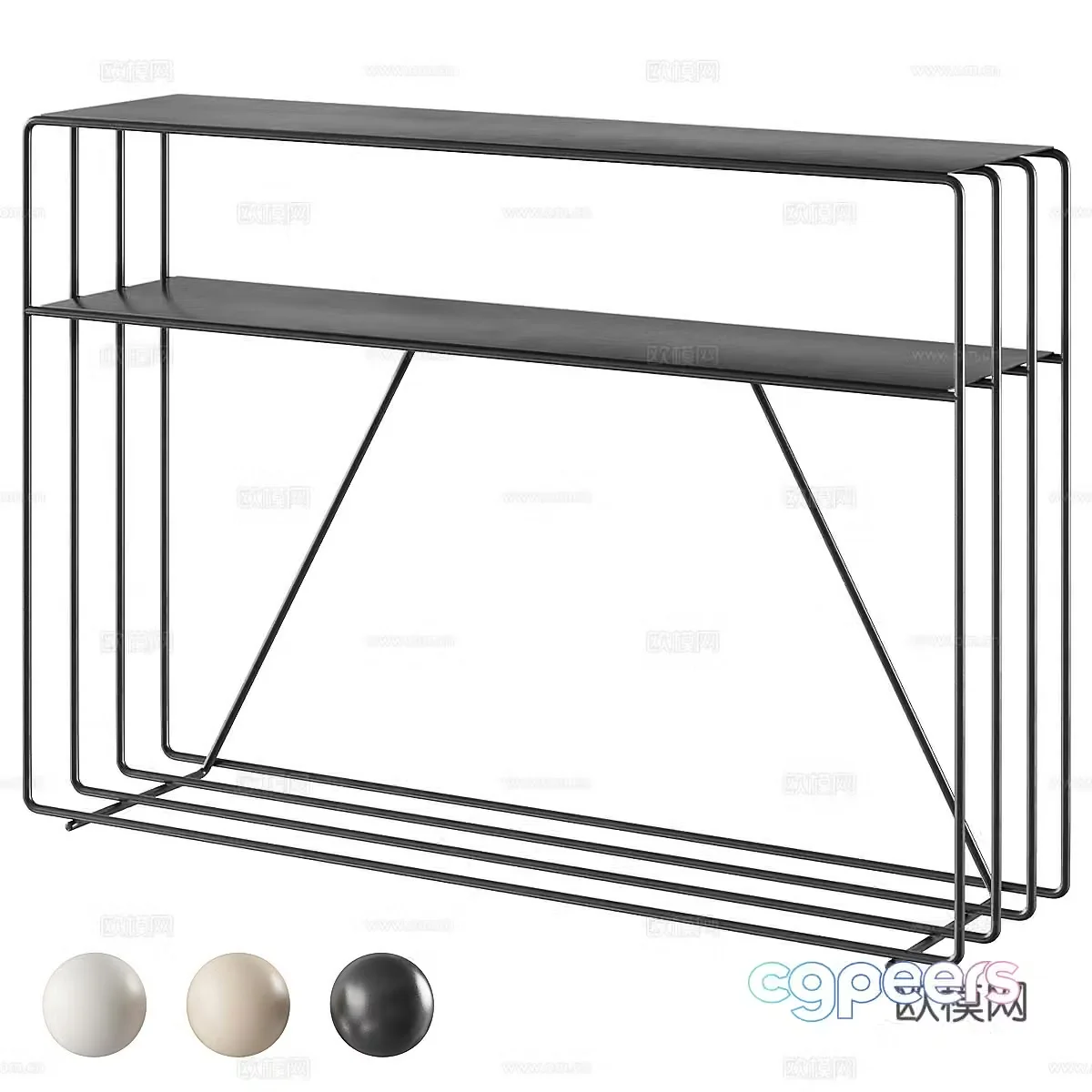 Modern minimalist view cabinet entrance cabinet 3D model
