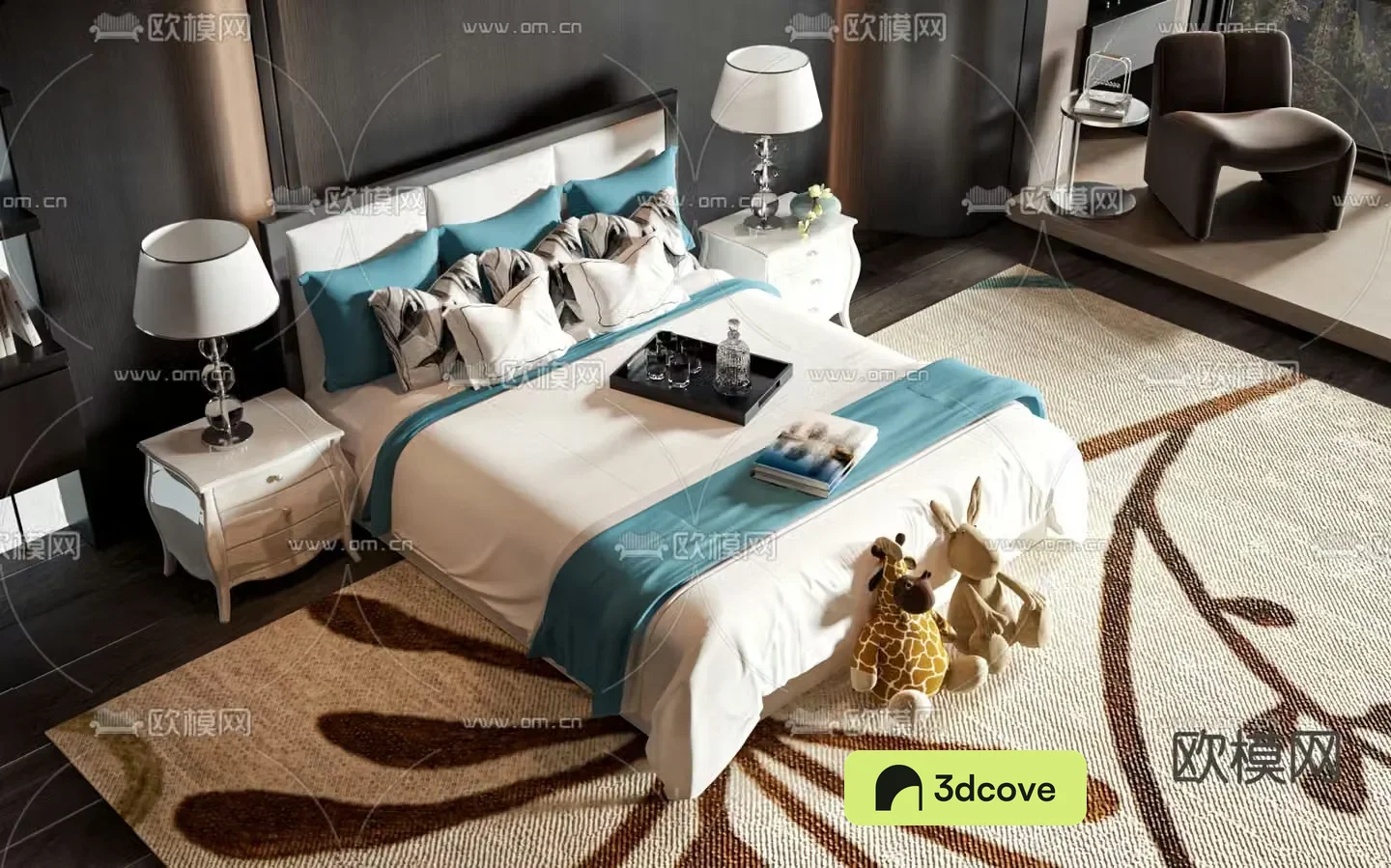 European double bed