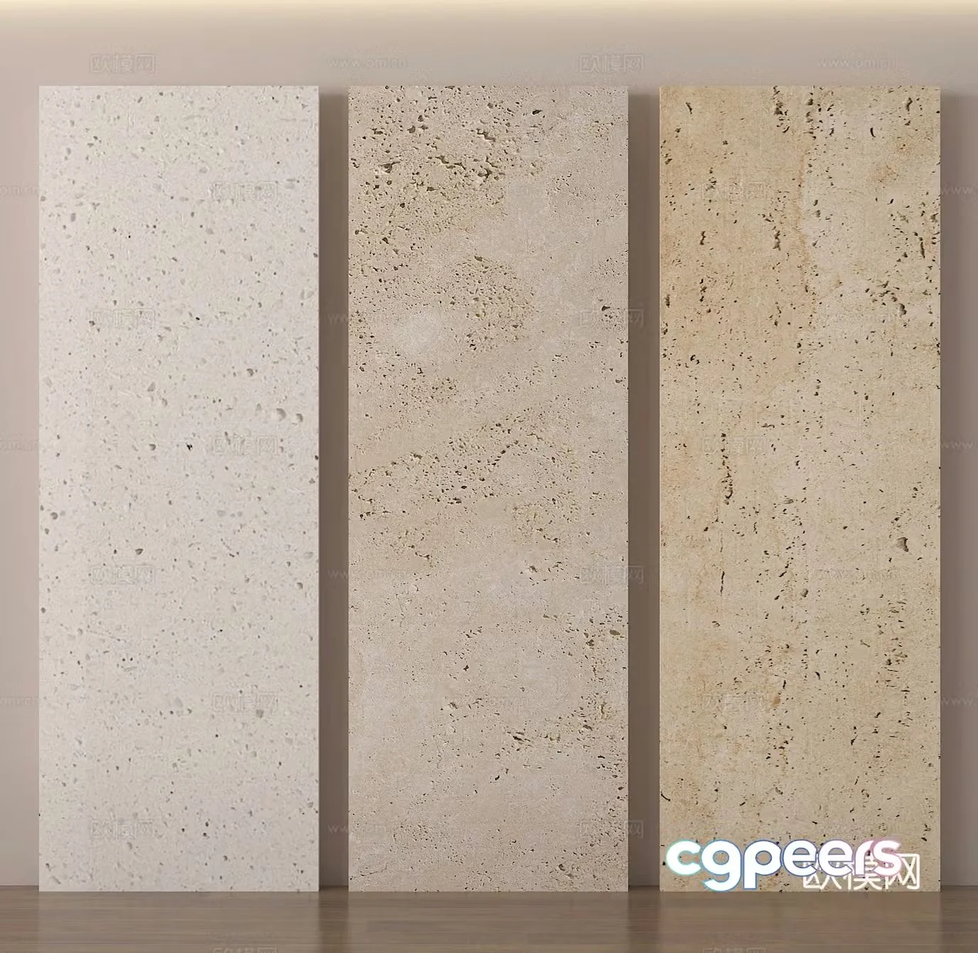 Stone marble stone wall panel terrazzo background wall 3d model