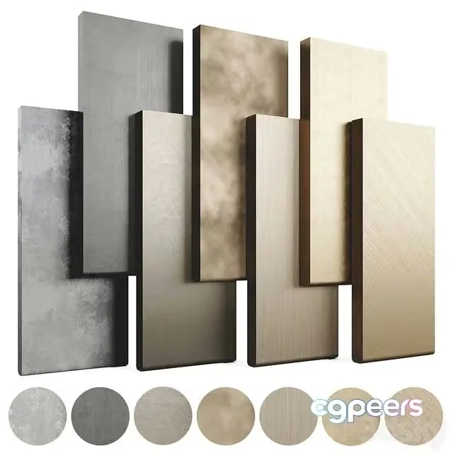3ds Max Free – Collection Metal Materials LuxLucia Casa 7 Colors Set01M1